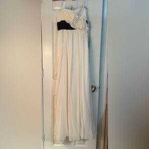Elegant Cream Strapless Dress